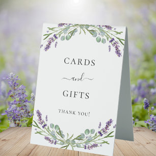 Lavender violet floral eucalyptus cards gifts sign