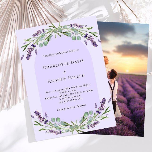 Lavender violet florals arch photo budget wedding (Creator Uploaded)