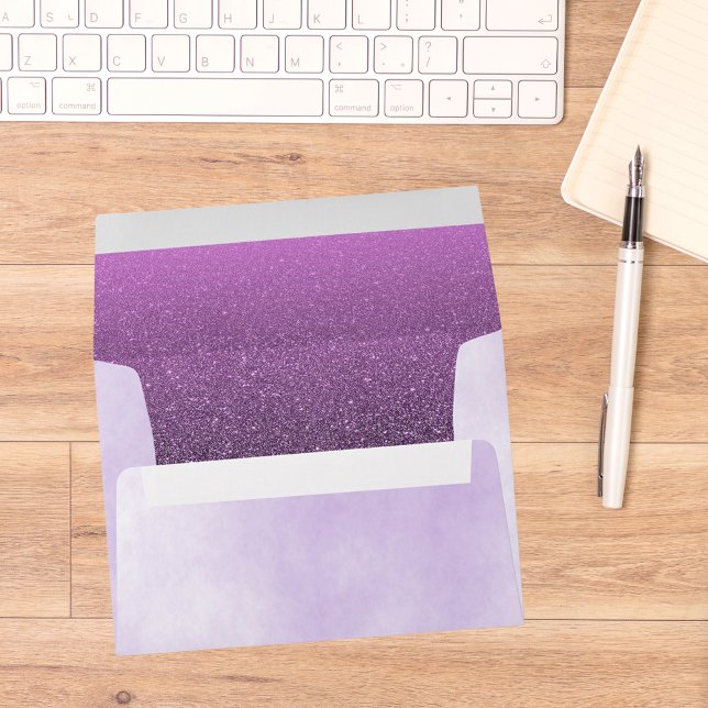 Lavender violet purple glitter envelopes (Creator Uploaded)