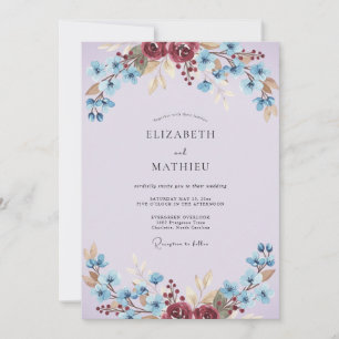 Lavender Vivid Spring Wedding Invitation
