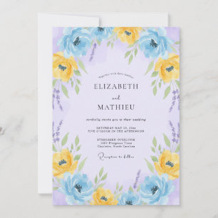 Lavender Vivid Springtime Wedding Invitation