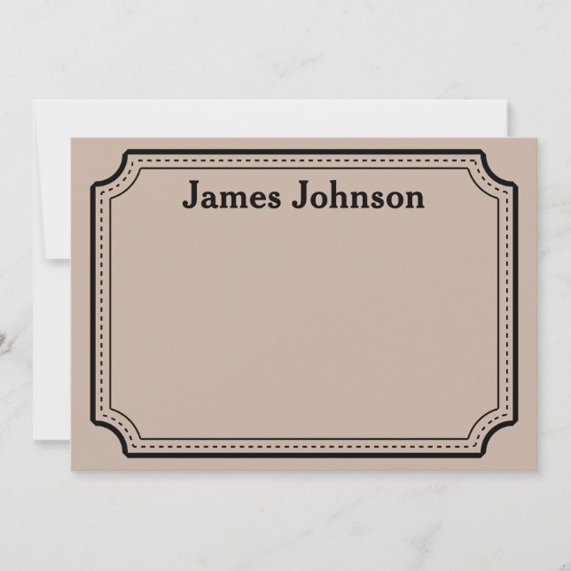 Lavender Walnut Retro Bold Serif Desk Name Plate Card (Front)
