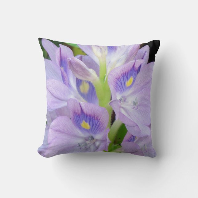 Lavender Water Lillies Throw Pillow (Front)