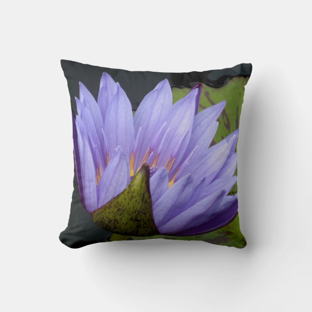 Lavender Water Lily Cushion (Front)