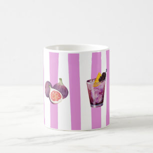 Lavender Watercolor Botanical Pattern Coffee Mug