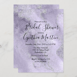Lavender Watercolor Bridal Shower Invitation