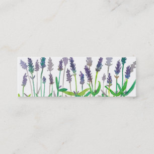 Lavender Watercolor Flowers Mini Business Card
