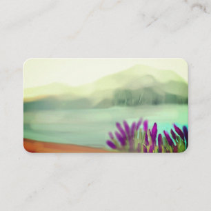 Lavender watercolor purple floral business card