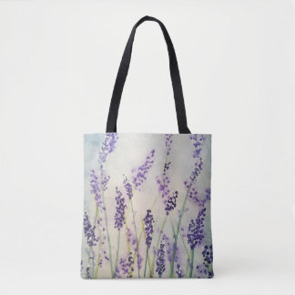 Lavender Watercolor Tote Bag