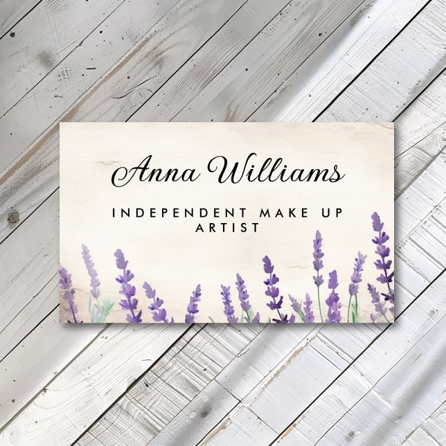 Lavender WatercolorMake Up Artist Business Card (Creator Uploaded)