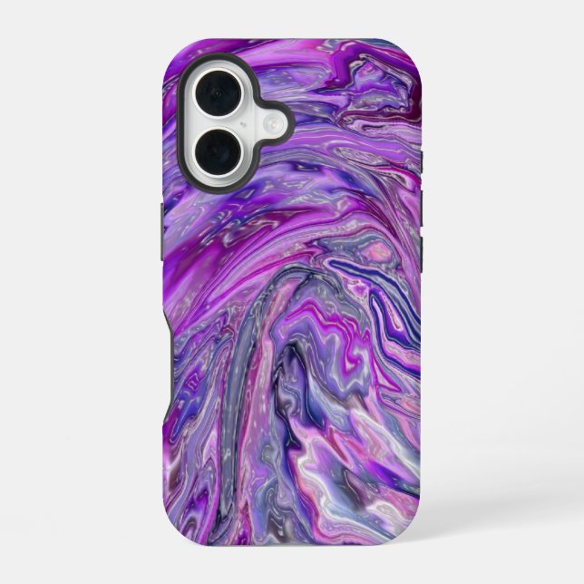Lavender Wave Abstract Art iPhone Case (Back)