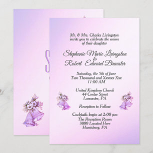 Lavender Wedding Bells Invitation