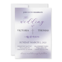 Lavender Wedding Invitation (2 Venues)