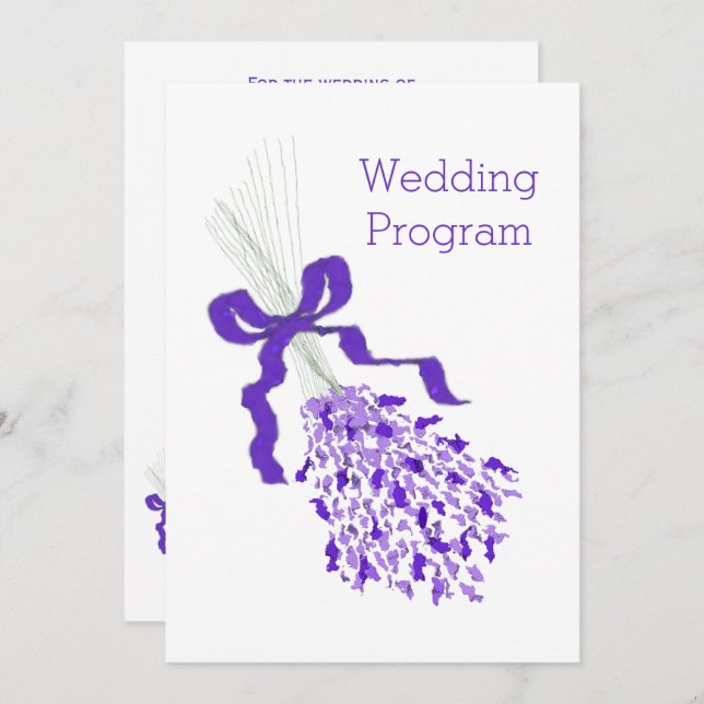 Lavender Wedding Program (Front/Back)