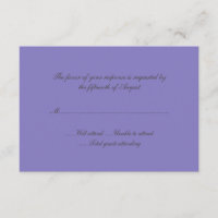 Lavender Wedding Response Card