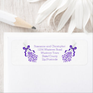 Lavender Wedding Return Address Label