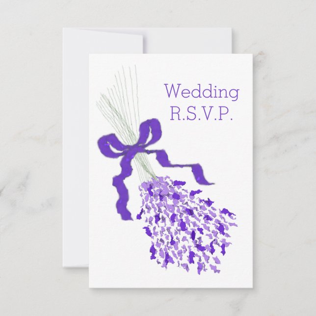 Lavender Wedding RSVP Card (Front)