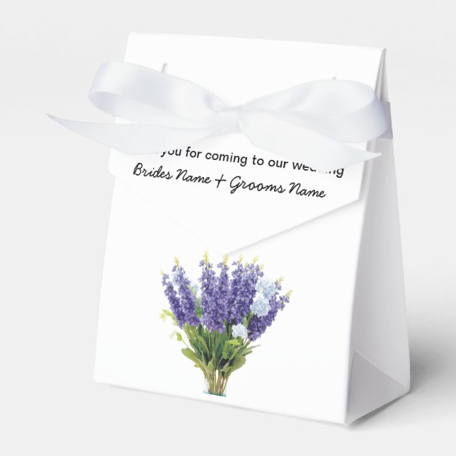 Lavender Wedding Souvenirs Keepsakes Giveaways Favour Box (Front Side)