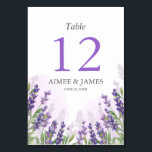 Lavender Wedding Table Number Card Rustic Purple<br><div class="desc">♥ Give the perfect finish to your table décor with these beautiful table number cards. All details are HAND-DRAWN so you can be sure this design is one-of-a-kind. Lavender is said to bring good luck but it is also a symbol of love and devotion, making it a particularly meaningful flower...</div>