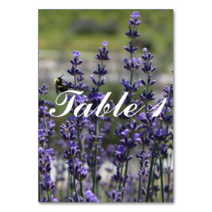 Lavender Wedding Table Numbers