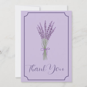 Lavender Wedding Thank You Card