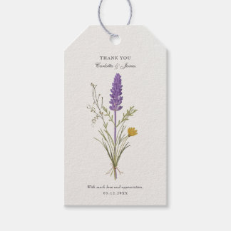 Lavender Wedding Thank You Card Gift Tags