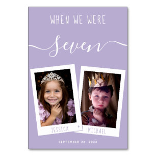 Lavender When We Were Age Photos Purple Wedding Table Number