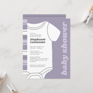 Lavender Whimsical Gender Neutral Baby Shower Invitation