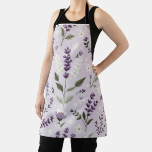 Lavender Whispers – Folk Botanical Apron 