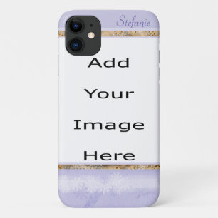 Lavender & White Flowered Border iPhone 11 Case