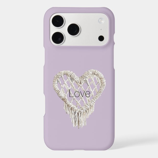 Lavender White Heart Fringe (Back)