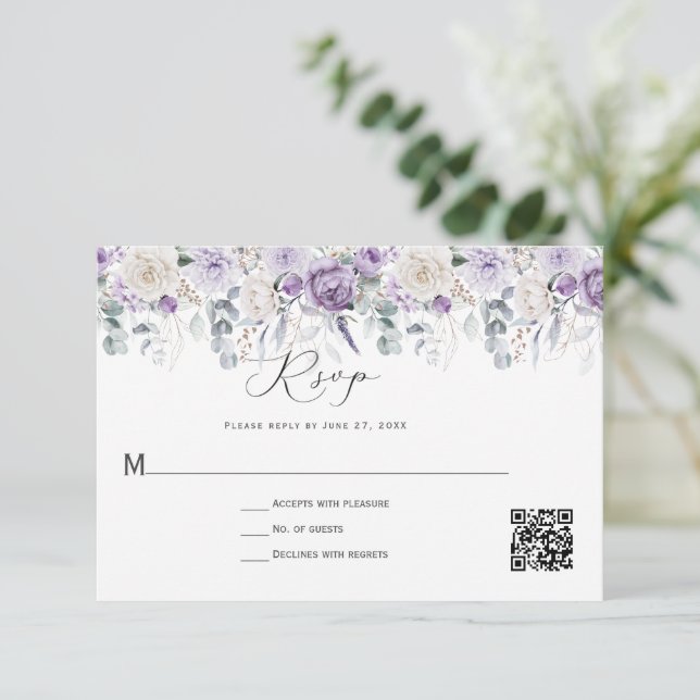 Lavender White Peonies Roses Floral (Standing Front)