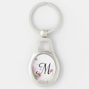Lavender Wild Flowers Key Chain