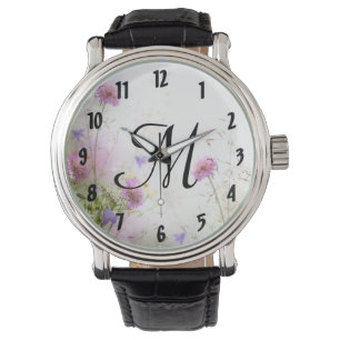 Lavender Wild Flowers Wrist Watch