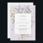 Lavender Wildflower Meadow Garden QR Code Wedding Invitation<br><div class="desc">Capture the beauty of nature on your special day with our exquisite wildflower watercolor wedding invitations. Elegant, unique, and blooming with love. Use the text fields to personalise the card with your own wording and details. If you want to change the font style, colour or text placement, simply click the...</div>