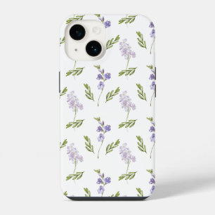 Lavender Wildflower Watercolor Floral Pattern  iPhone 14 Case