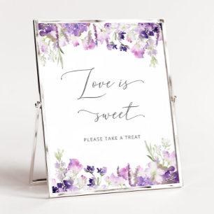 Lavender wildflowers Love is sweet Poster