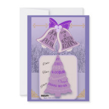 Lavender Winter Pines with Bells