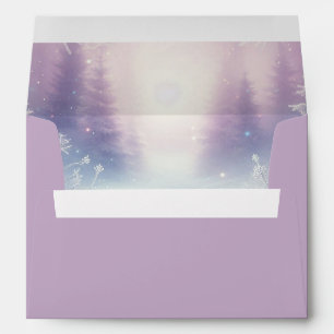 Lavender Winter Snowfall Serenade Hidden Image Envelope