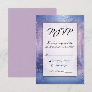 Lavender Winter Snowfall Serenade RSVP Card