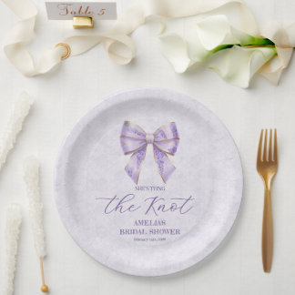 Lavender Wisteria Ribbon – Japanese-Inspired Paper Plate