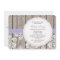 Lavender Wood Lace Rustic Bridal Shower Invitation