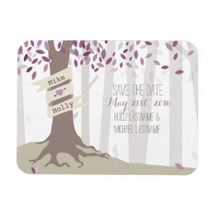 Lavender Woodland Save The Date Magnet