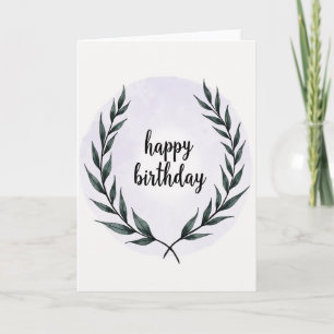Lavender Wreath Birthday Card