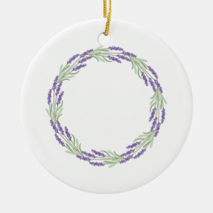 Lavender Wreath Ceramic Tree Decoration