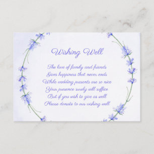 Lavender Wreath Wedding Wishing Well Cards