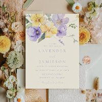 Lavender & Yellow Sunshine Flowers Wedding
