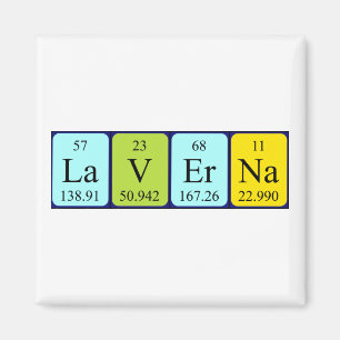 Laverna periodic table name magnet