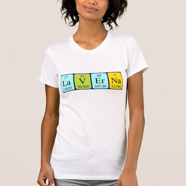 Laverna periodic table name shirt (Front)
