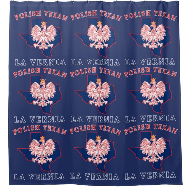 LaVernia Polish Texan Shower Curtain (Front)